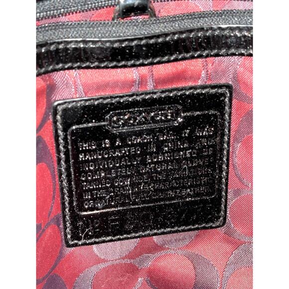 Coach Hamptons Tote 8E92 Black Smooth Leather Shoulder Bag Shopper Tote Bag - Picture 12 of 14